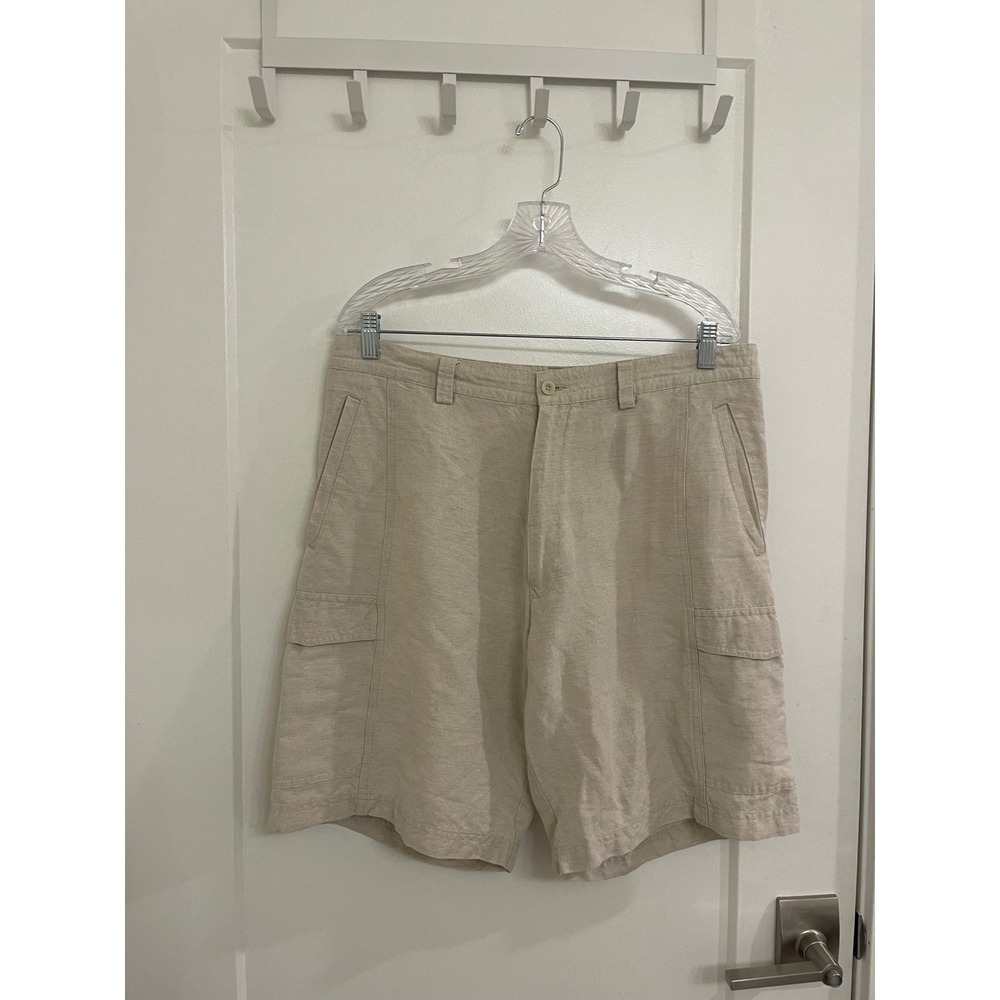 Cubavera Linen Blend Men's‎ Shorts Summer Luxury Vacation Breathable